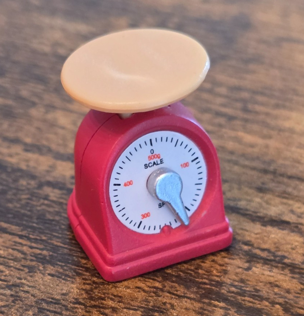 Calico Critters Kitchen Scale Sylvanian Red Accessory Replacement Part
